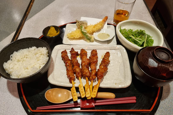 Traditional Japanese food presentation