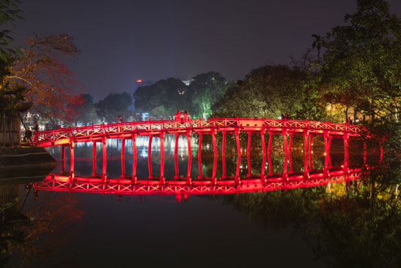 Historic bridge in Vietnam
