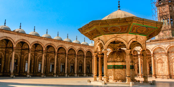 Courtyard of the Mosque of Muhammad Ali, Citadel of Saladin, Cairo, Egypt