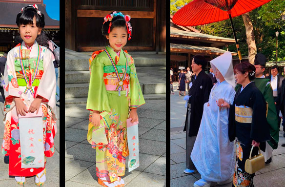 Traditional outfits, Shinto wedding, Japan