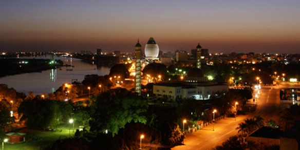 Khartoum, Sudan at night