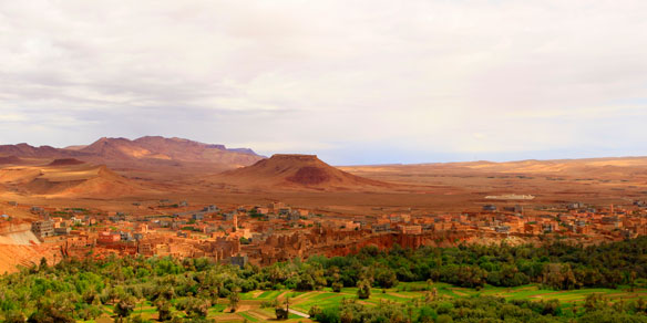Panorama of Tinghir, Morocco 