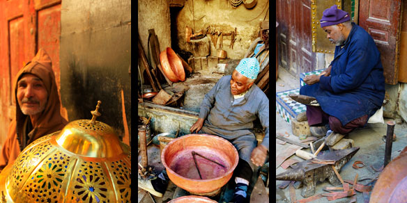 Handcrafters and merchants, Medina Fez, Morocco