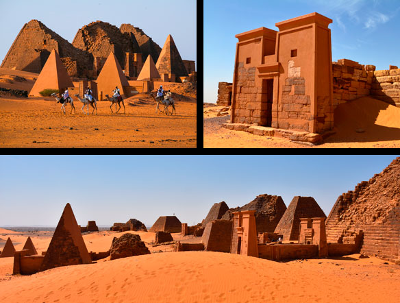 The Nubian pyramids of Meroe, Sudan